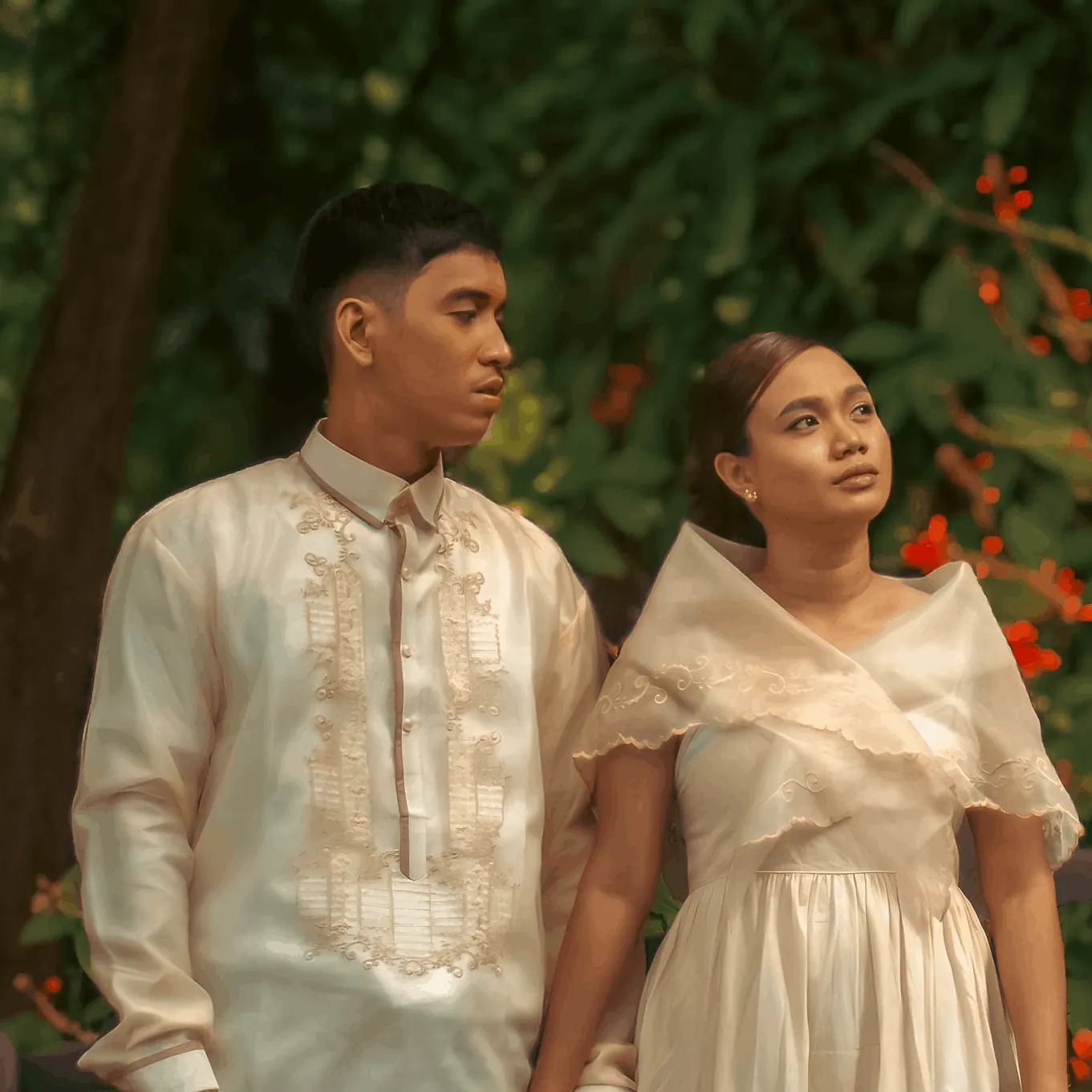 Outdoor prenuptial photoshoot
